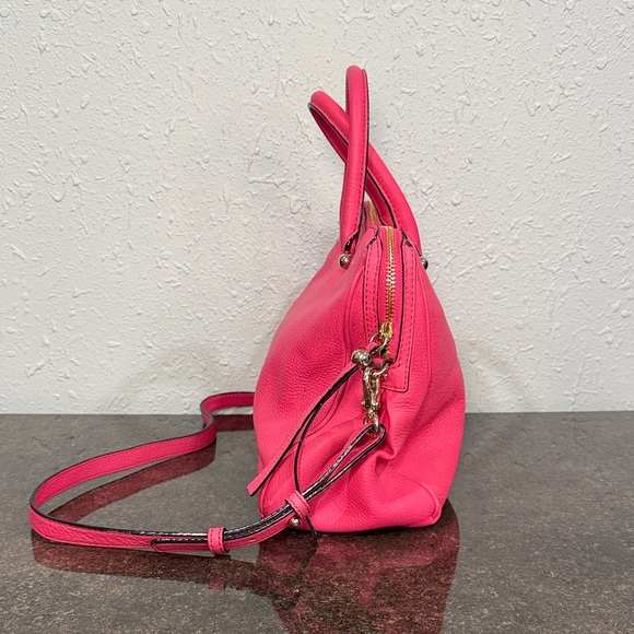 Kate Spade New York Audrey Charles Street Strawfroyo Pink Satchel Crossbody - Picture 6 of 16